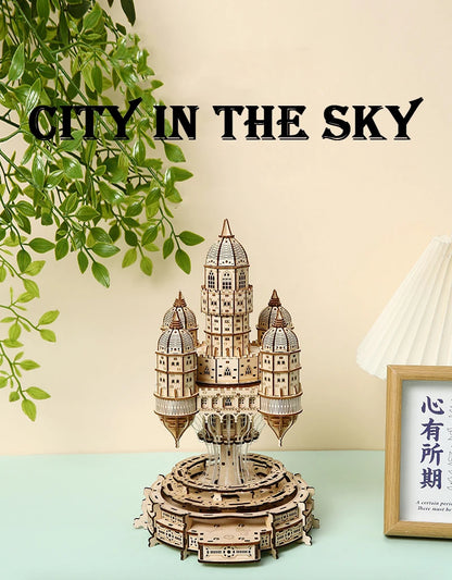 NEW 3D Puzzle Castle In the Sky Miniature Model Kits with Music  for Friends Birthday Gifts