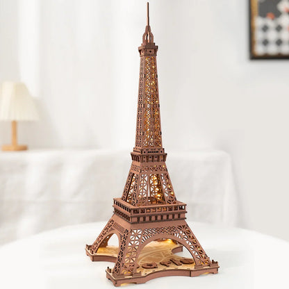 3D Puzzle Robotime Rolife Night of the Eiffel Tower Famous Buildings Toys Decoration