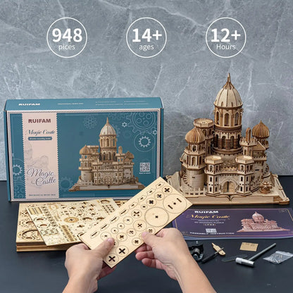 3D Puzzles Mechanical Wooden Wide Model Kit Puzzles for kids & Home decor