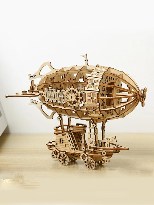 3D Wooden kits Puzzle Airship Model for Adults Model Building Kit  Brain Teaser for Adults to Build Hand Craft Mechanical