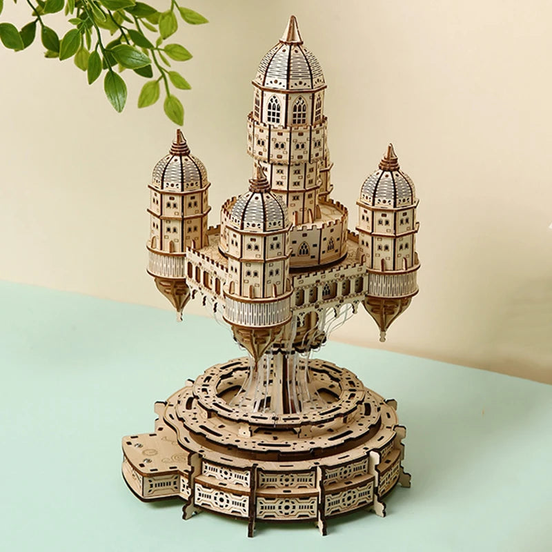 NEW 3D Puzzle Castle In the Sky Miniature Model Kits with Music  for Friends Birthday Gifts