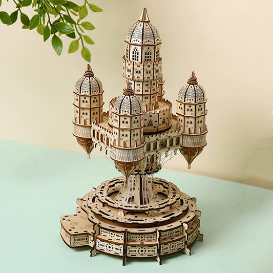 NEW 3D Puzzle Castle In the Sky Miniature Model Kits with Music  for Friends Birthday Gifts