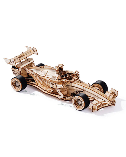 3D Racing Car Puzzle Model Kit for Adults & Teens, Mechanical Roaring Engine, 8-10M Forward Movement
