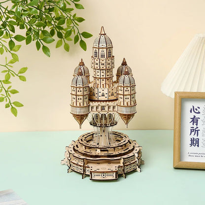 NEW 3D Puzzle Castle In the Sky Miniature Model Kits with Music  for Friends Birthday Gifts