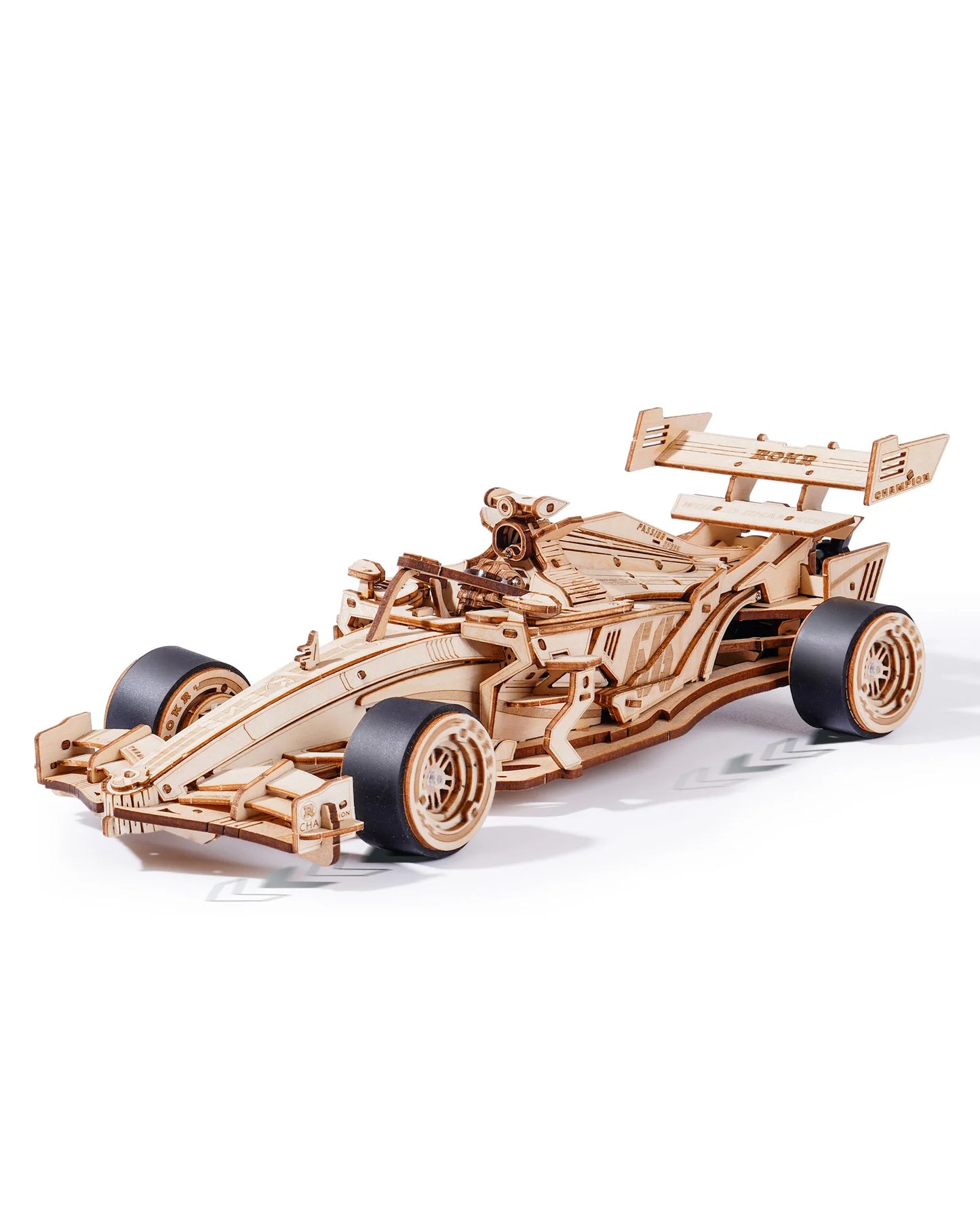 3D Racing Car Puzzle Model Kit for Adults & Teens, Mechanical Roaring Engine, 8-10M Forward Movement