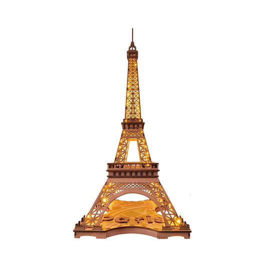 3D Puzzle Robotime Rolife Night of the Eiffel Tower Famous Buildings Toys Decoration