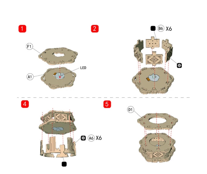 NEW 3D Puzzle Castle In the Sky Miniature Model Kits with Music  for Friends Birthday Gifts