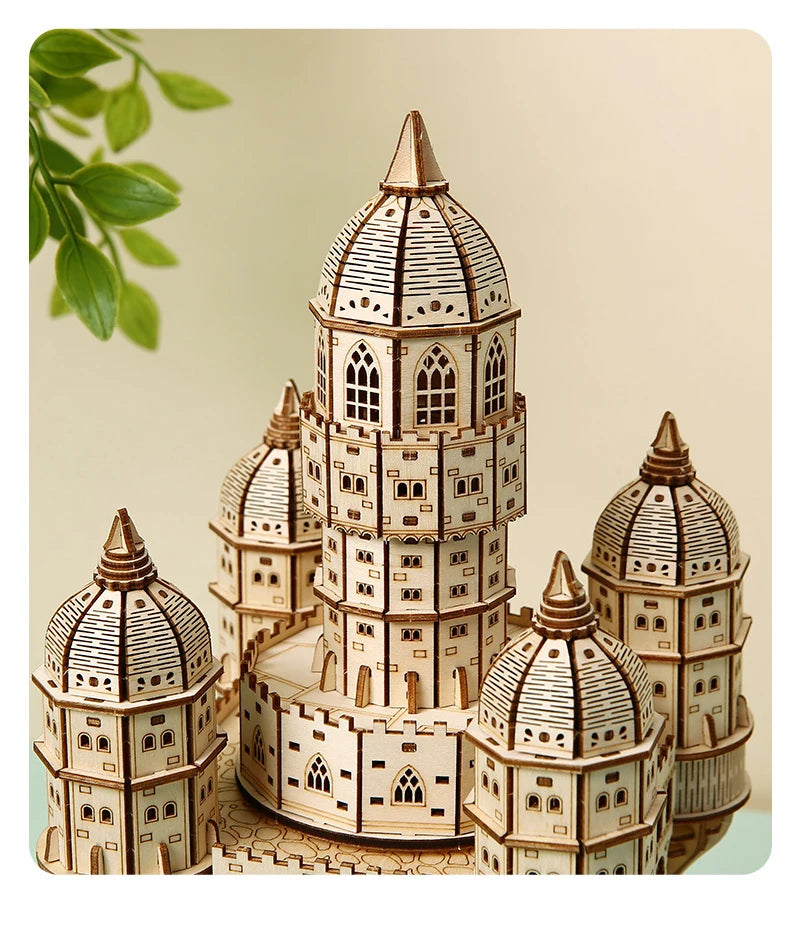 NEW 3D Puzzle Castle In the Sky Miniature Model Kits with Music  for Friends Birthday Gifts