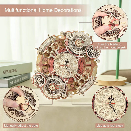 3D Puzzle Wooden Set Mechanical Building Kits Wooden Puzzle Game Children Gift Best Christmas Gift