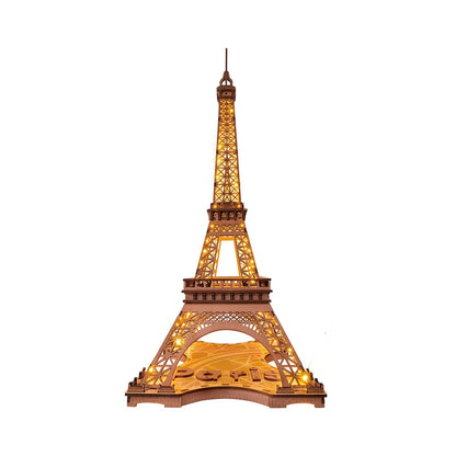 3D Puzzle Robotime Rolife Night of the Eiffel Tower Famous Buildings Toys Decoration