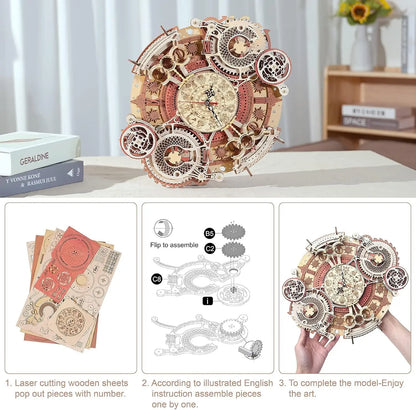 3D Puzzle Wooden Set Mechanical Building Kits Wooden Puzzle Game Children Gift Best Christmas Gift